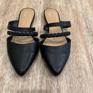 Black leather dress miles size 10